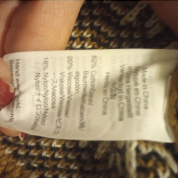 Madewell Brown Crew Neck Sweater with Abstract Design - Picture 6 of 9